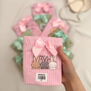 شورت زنانه نخ پنبه کش لیفه ای عروسکی با تم صورتی